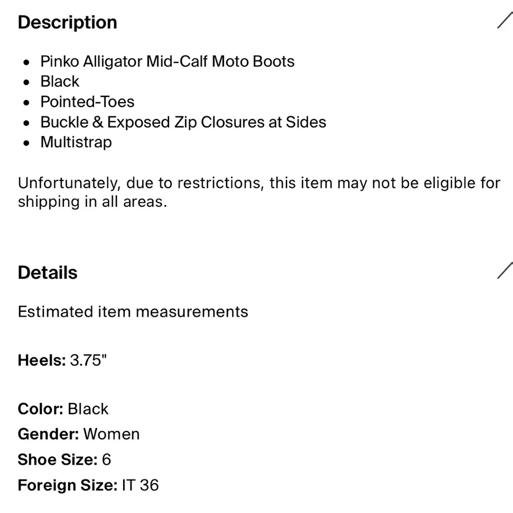 Pinko Lucciola Black Leather Croc Print Moto Boots - Picture 11 of 11